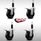 Service Caster 4'' SS Phenolic Swivel 1-1/8'' Expanding Stem Caster Set Total Lock Brake, 4PK SCC-SSEXTTL20S414-PHS-118-4 - alternate 3